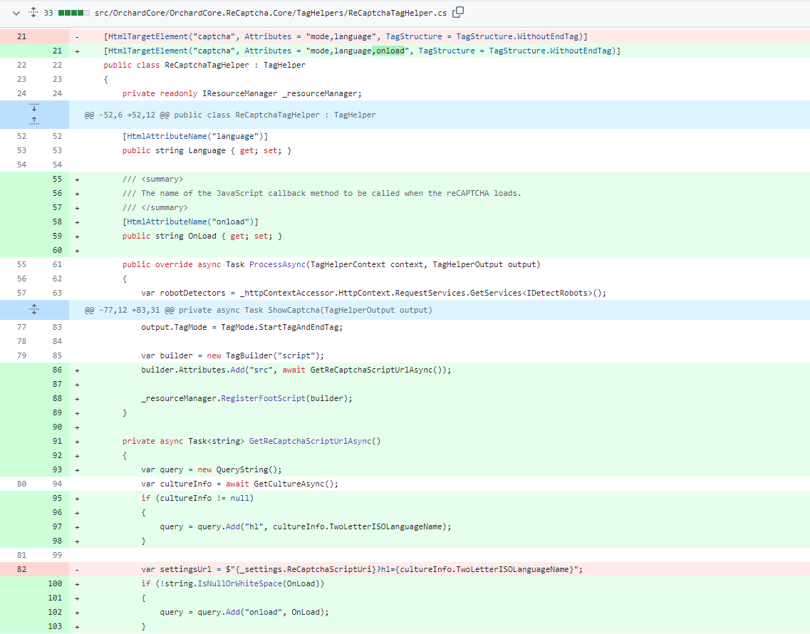 Add support for the ReCaptcha onload callback