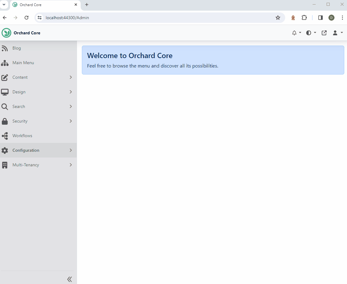 Orchard Core Email features
