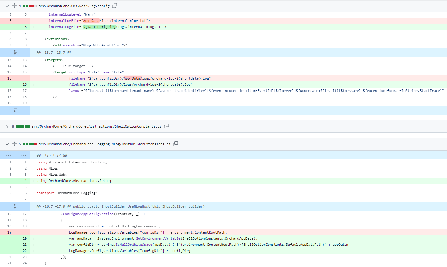 Log file path based on orchard_app_data environment variable