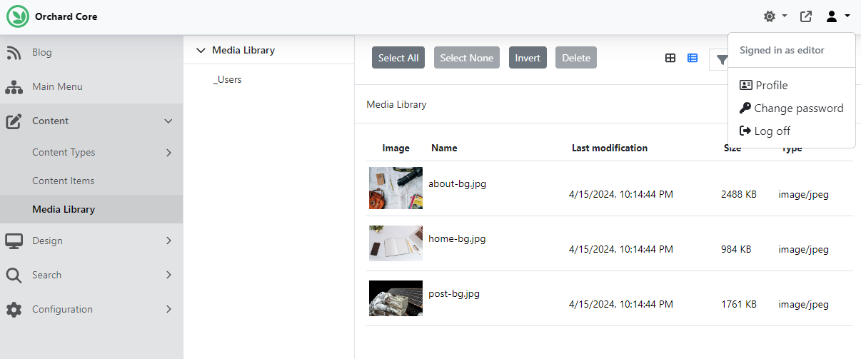 Users with the Editor role don't have permission to view the secure media folder