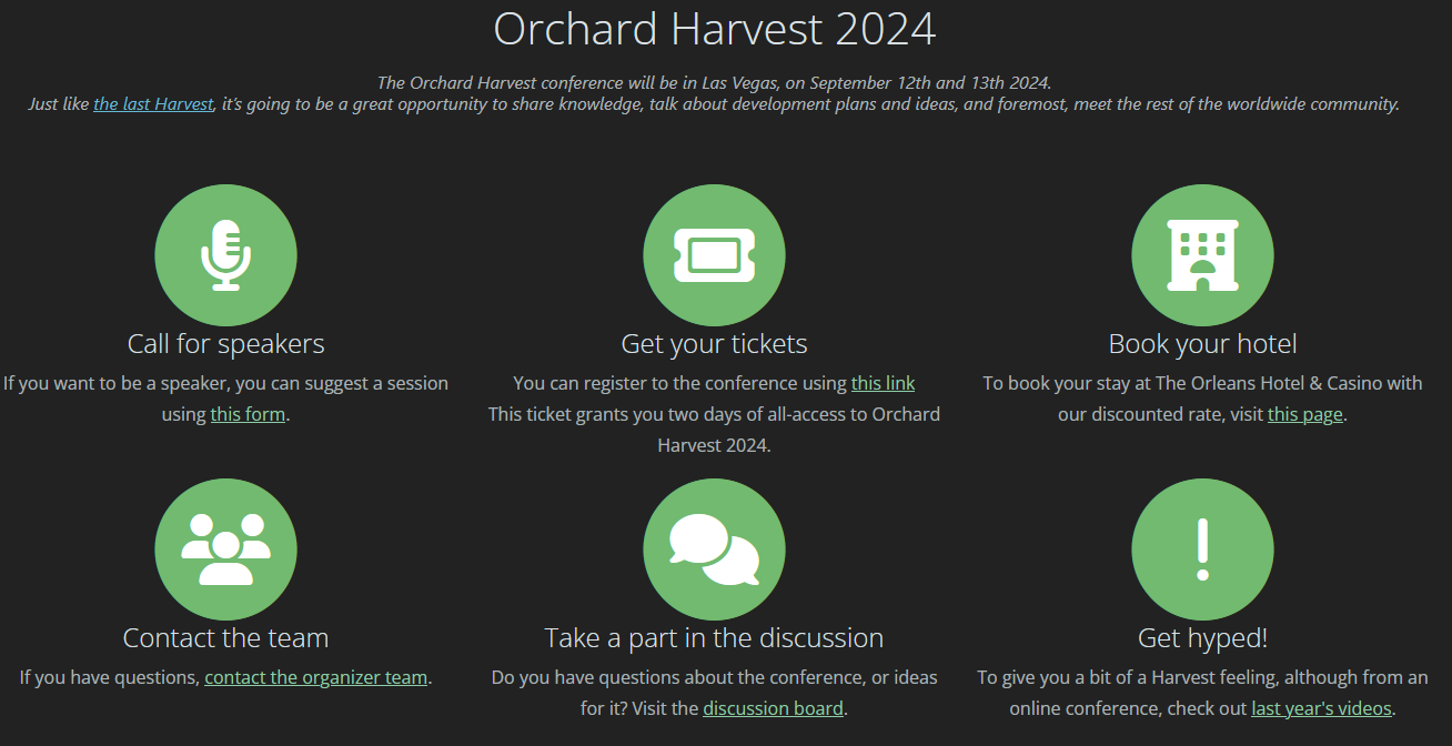 Orchard Harvest 2024 announcement