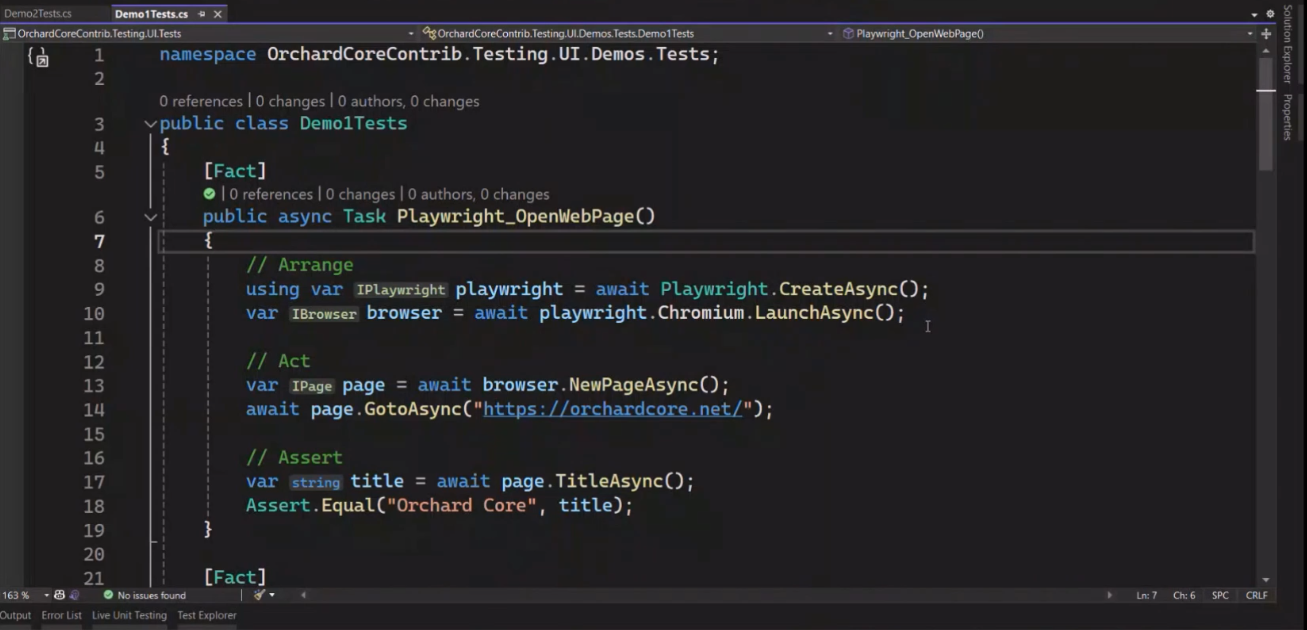 Playwright test to open a web page