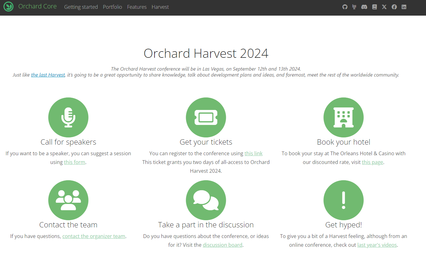 Orchard Harvest 2024 announcement