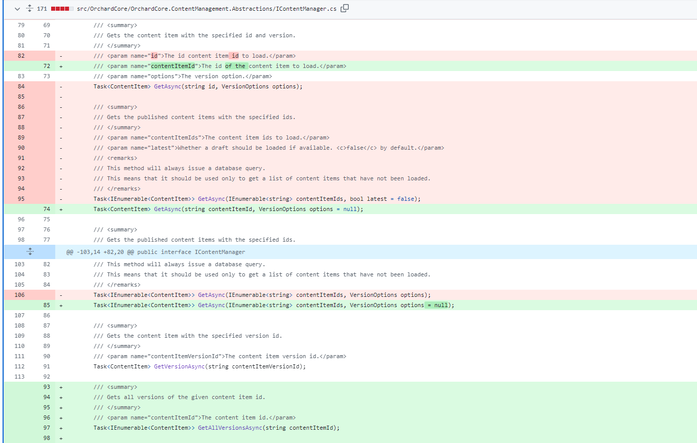 Cleanup IContentManager