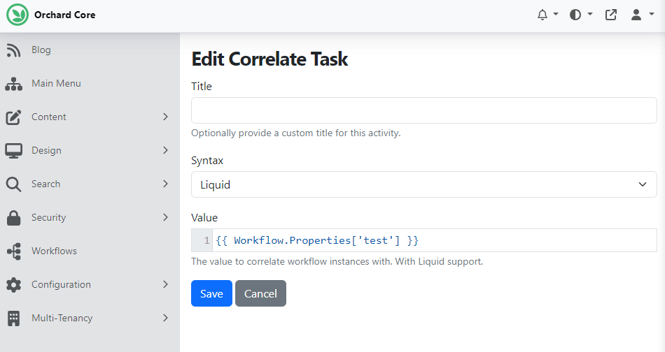 The updated Correlate Task with Liquid syntax support