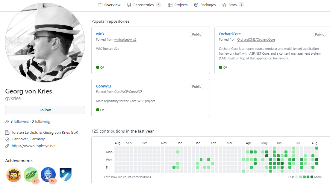 Georg von Kries GitHub profile