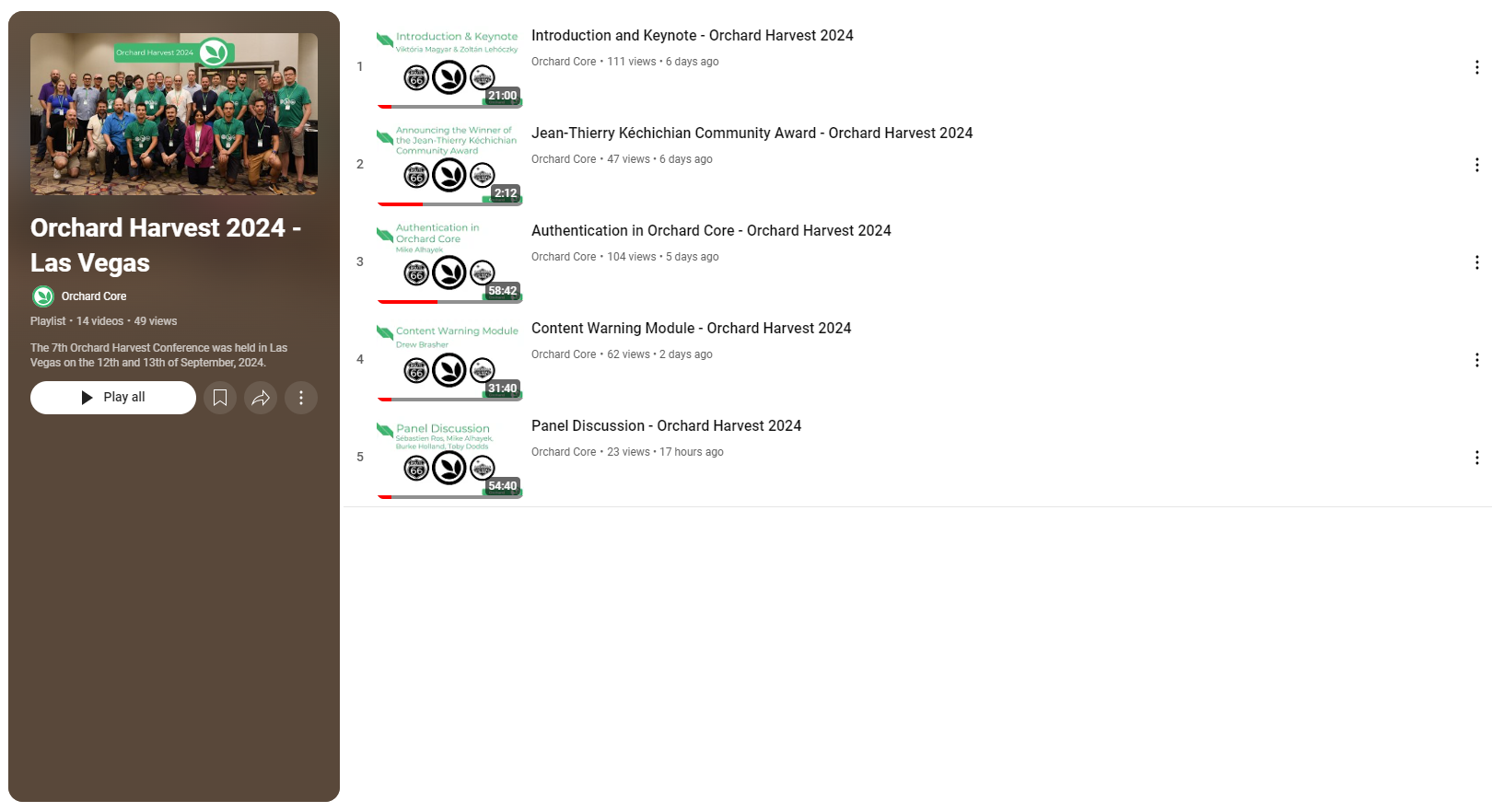 Orhard Harvest 2024 videos