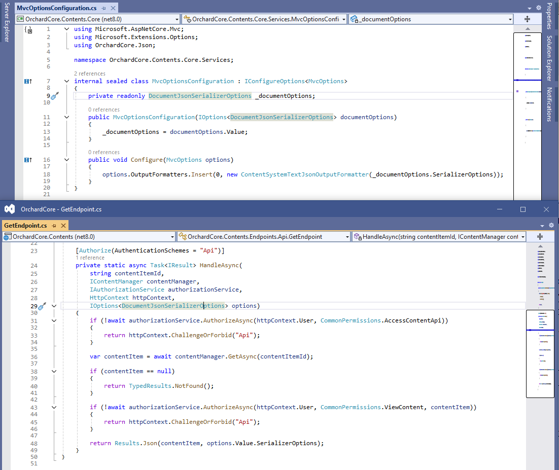 Don't configure JsonOptions by default