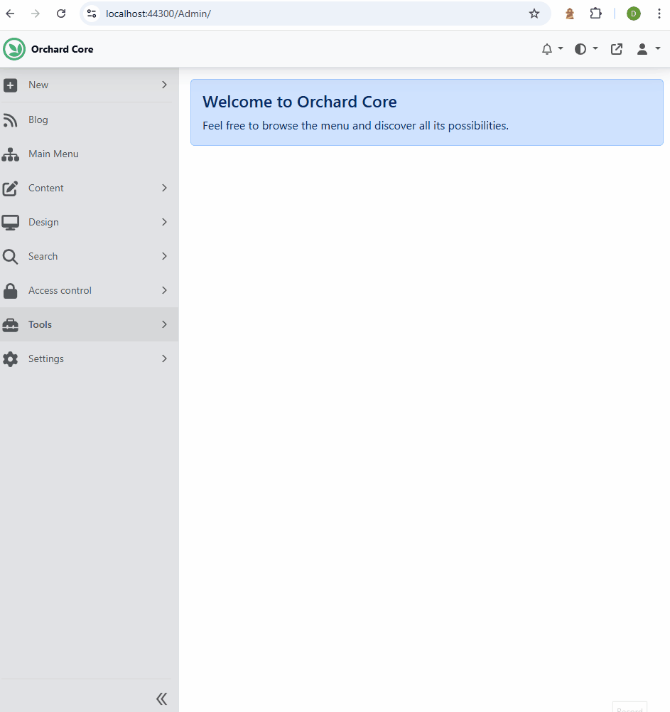 Reorganize the admin menu
