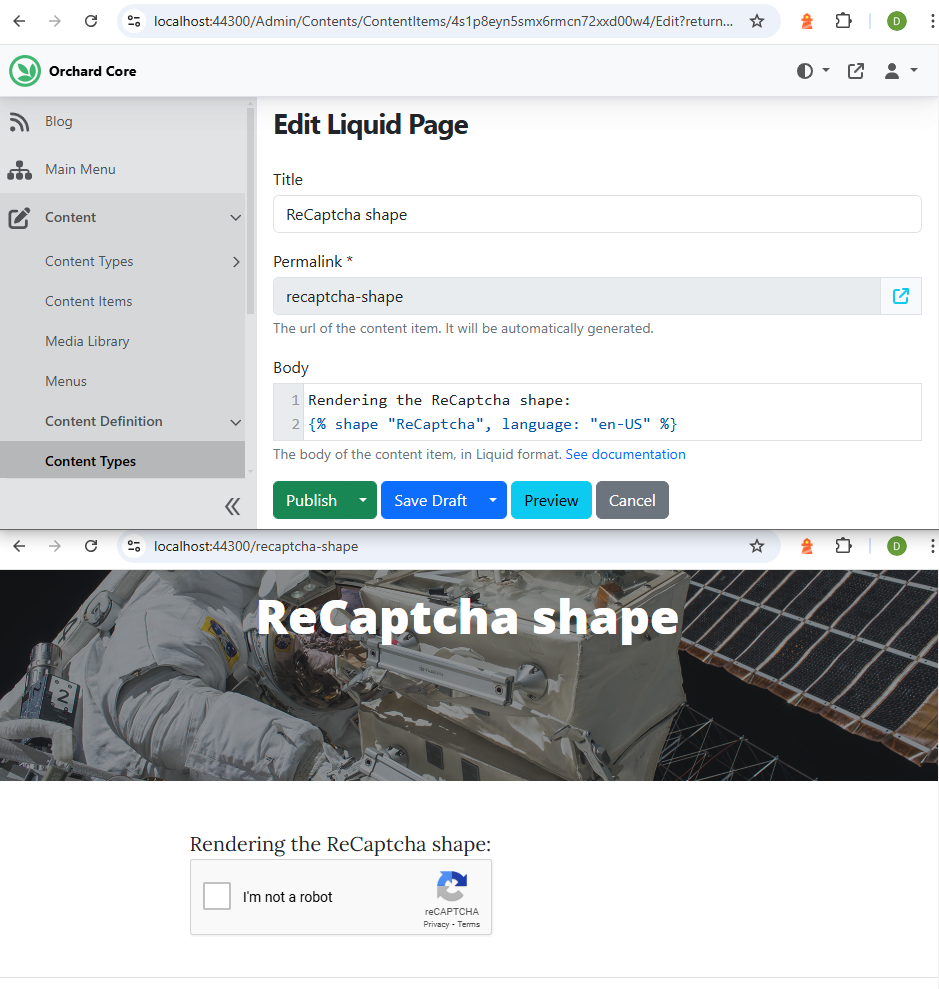 Rendering the ReCaptcha shape