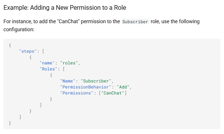 Adding a new Permission to a Role