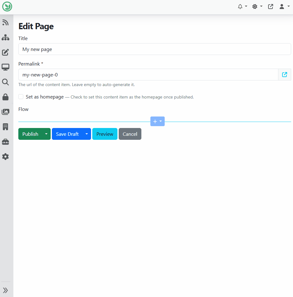 Content Type restrictions drag and drop