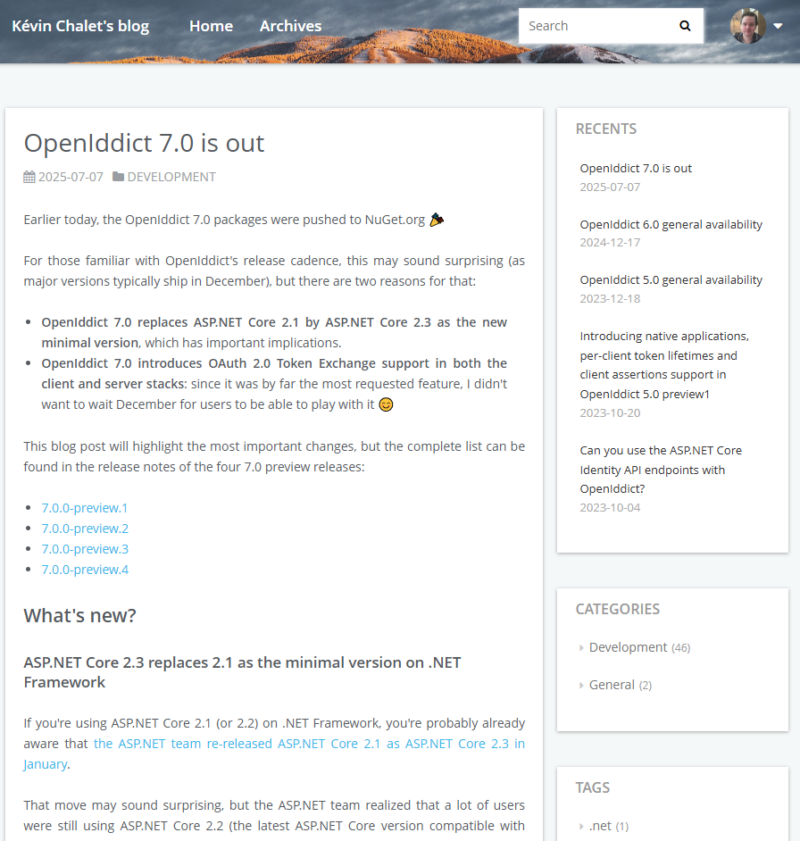 Open Iddict 7.0