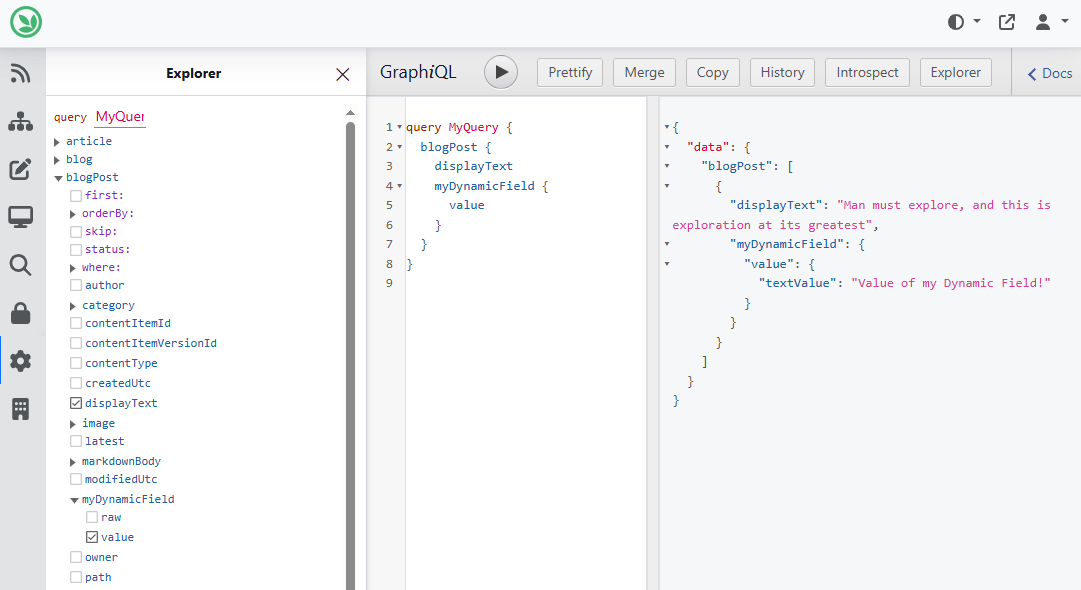 Blog Post GraphiQL