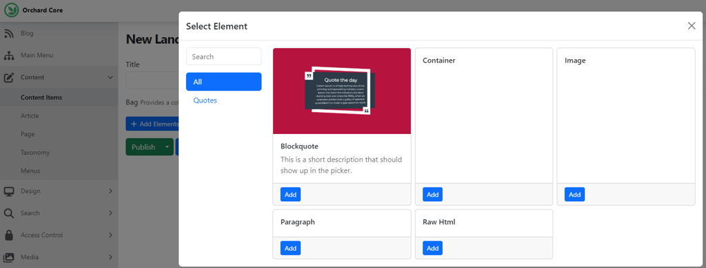 Add element to Bag Part