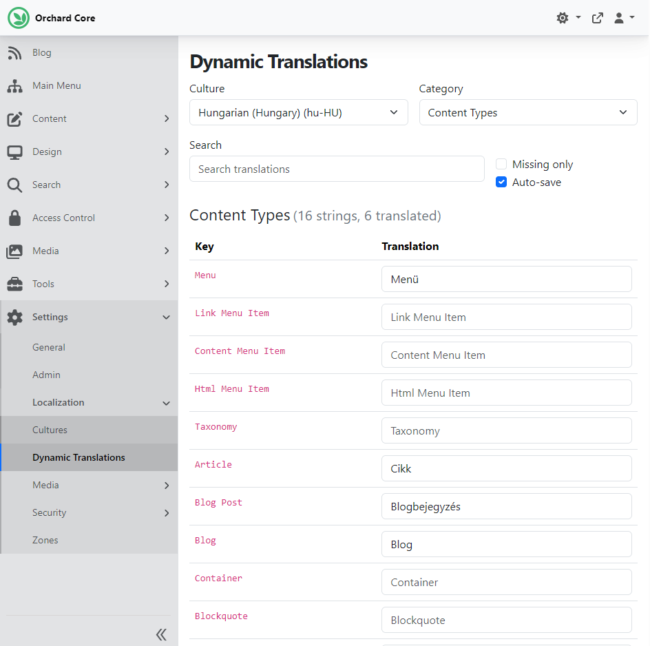 Dynamic Translations