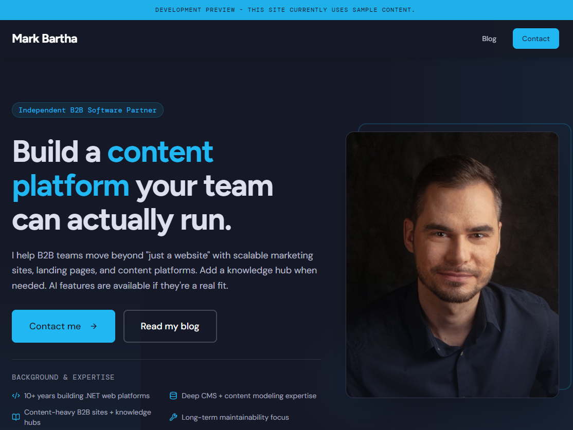 Márk Bartha personal site