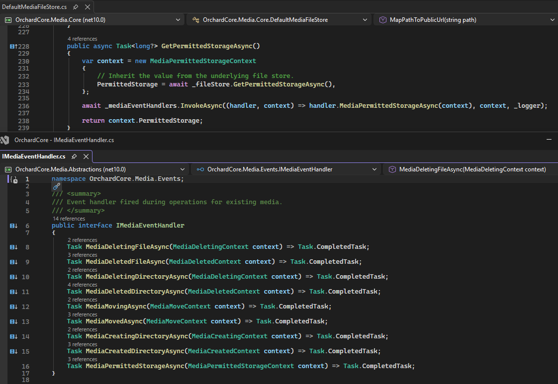 IMediaEventHandler.MediaPermittedStorageAsync method