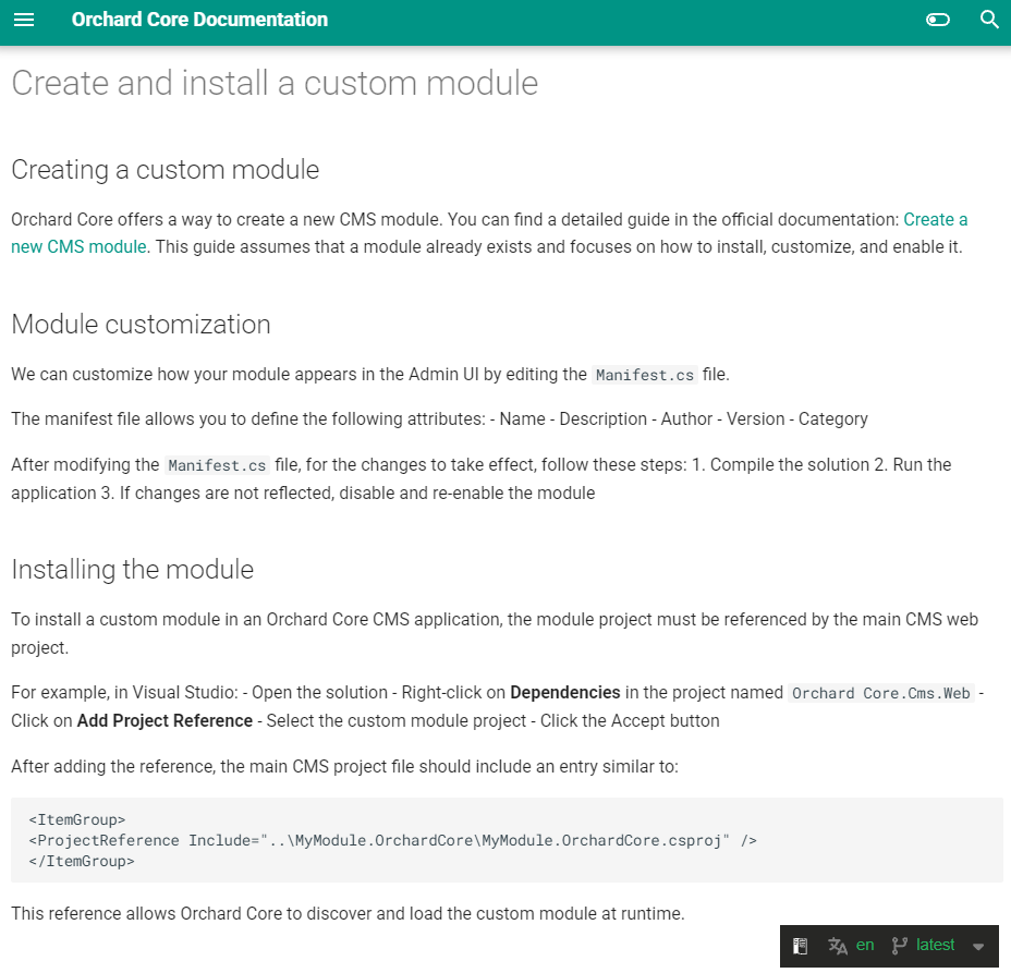 How to create and install a custom module