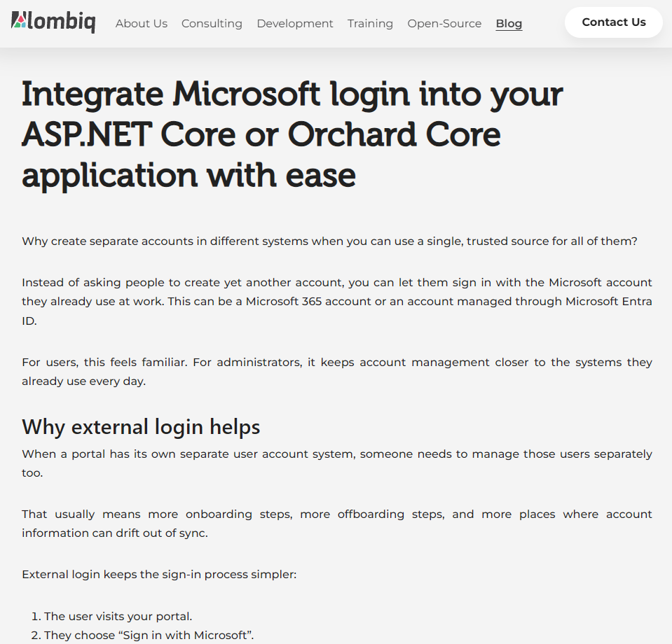 Integrate Microsoft Log in DotNest
