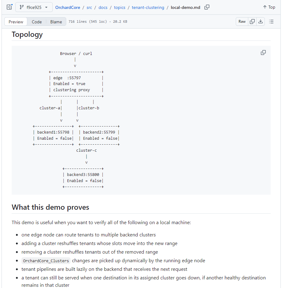 Local Tenant Clustering Demo