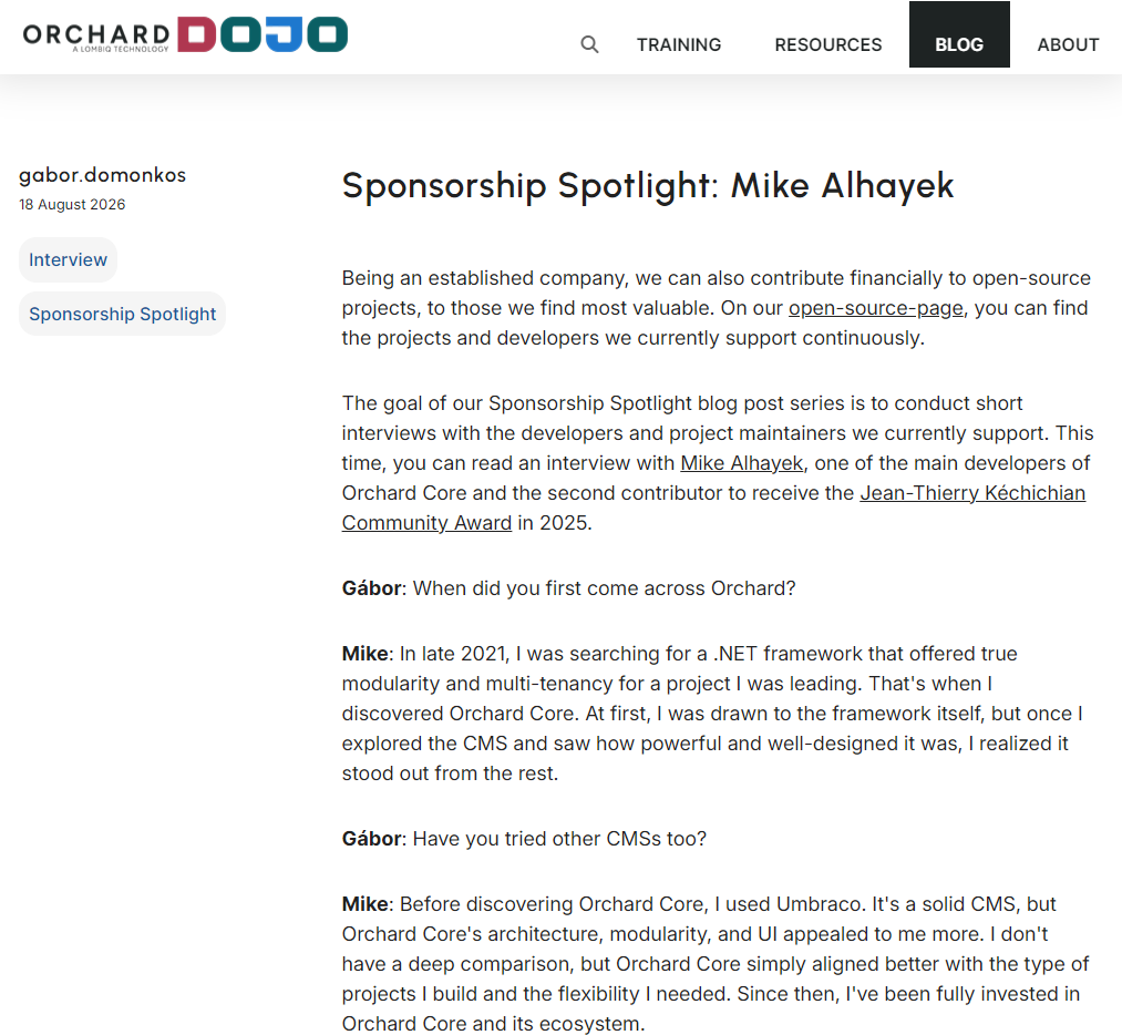 Sponsorship Spotlight Mike Alhayek